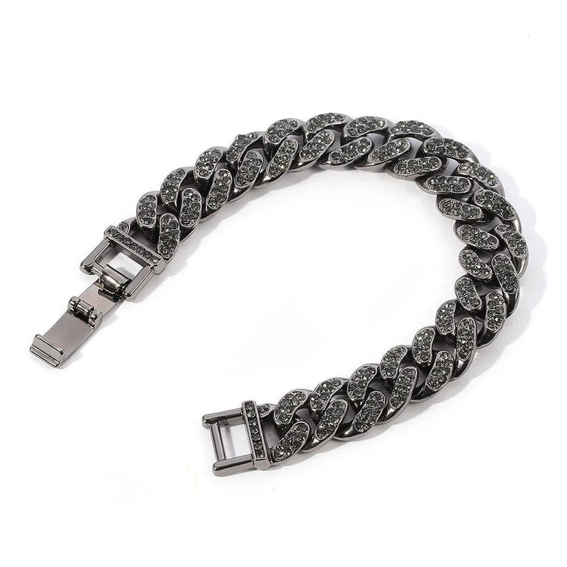 Black Iced Out Bracelet 13mm