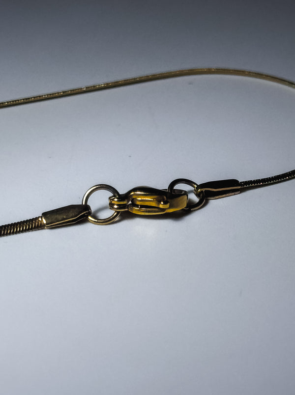 1mm flat Snake Chain - Gold