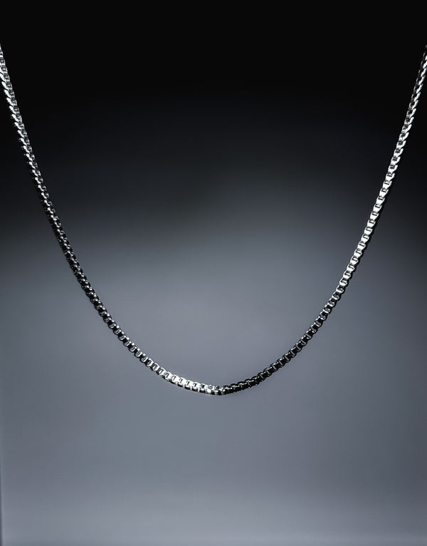 Silver Flat Box Chain 1mm