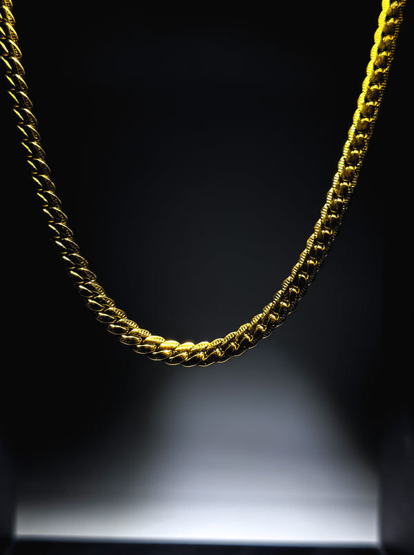 Gold Flat cuban -5mm