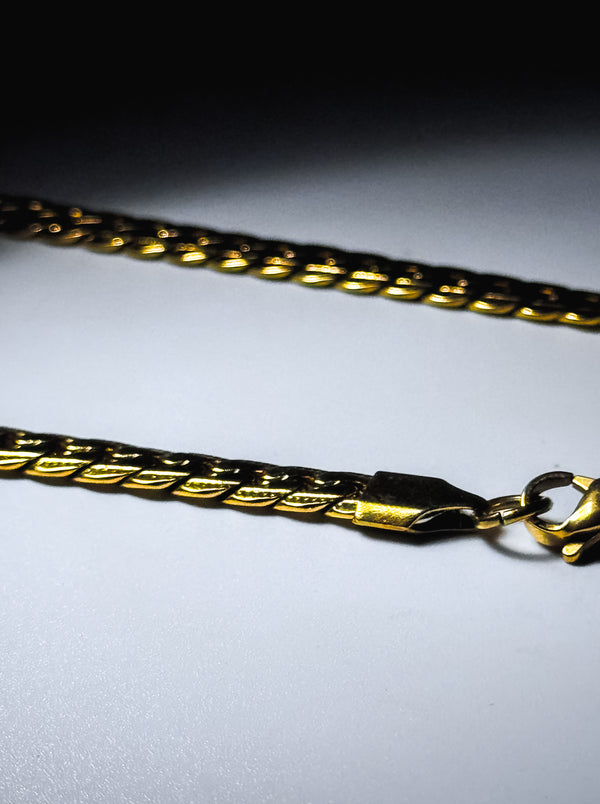 Gold Flat cuban -5mm