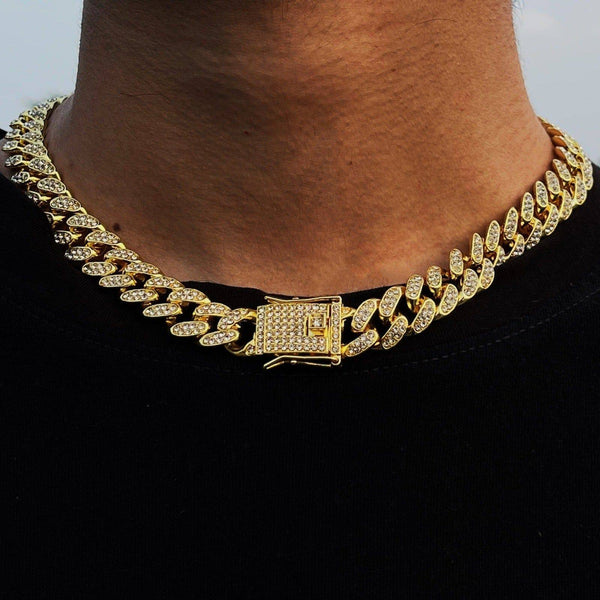 Gold Iced Out Chain 13mm