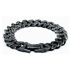 Black Iced Out Bracelet 13mm
