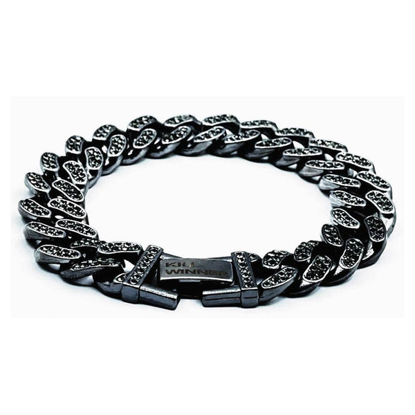 Black Iced Out Bracelet 13mm