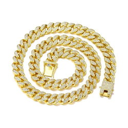 Gold Iced Out Chain 13mm