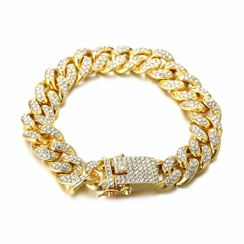 Gold Iced Out Set 13mm